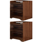 Modern Accent Table Nightstand Drawer Storage Night Table for Home Oak 2 Piece Set 2 Clearhalo 'Bedroom Furniture' 'furn' 'furn_night_stand' 'Furniture' 'night_stand' 'Nightstands' 7130745