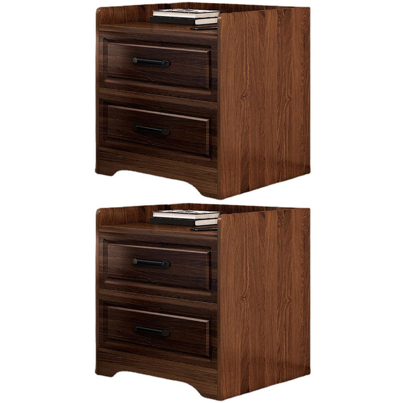 Modern Accent Table Nightstand Drawer Storage Night Table for Home Oak 2 Piece Set 2 Clearhalo 'Bedroom Furniture' 'furn' 'furn_night_stand' 'Furniture' 'night_stand' 'Nightstands' 7130745