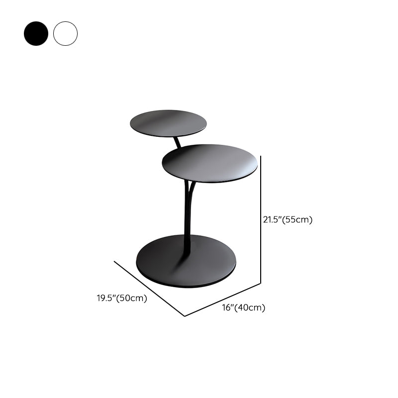 Zeitgenössischer Metall am Nachttisch am Nachttisch