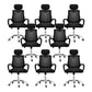Modern Slide Chair Fixed Arms No Distressing Ergonomic Chair with Breathable Back 8 Piece Set Clearhalo 'furn' 'furn_office_chair' 'Furniture' 'Office Chairs' 'Office Furniture' 'office_chair' 7130814