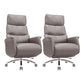 Modern Slide Office Chair Armless Leather Adjustable Seat Height Chair Khaki 2 Piece Set Clearhalo 'furn' 'furn_office_chair' 'Furniture' 'Office Chairs' 'Office Furniture' 'office_chair' 7130870