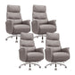 Modern Slide Office Chair Armless Leather Adjustable Seat Height Chair Khaki 4 Piece Set Clearhalo 'furn' 'furn_office_chair' 'Furniture' 'Office Chairs' 'Office Furniture' 'office_chair' 7130872