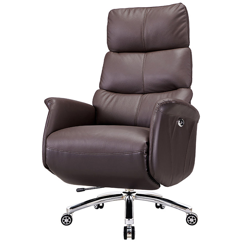 Modern Slide Office Chair Armless Leather Adjustable Seat Height Chair Clearhalo 'furn' 'furn_office_chair' 'Furniture' 'Office Chairs' 'Office Furniture' 'office_chair' 7130876