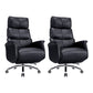 Modern Slide Office Chair Armless Leather Adjustable Seat Height Chair Black 2 Piece Set Clearhalo 'furn' 'furn_office_chair' 'Furniture' 'Office Chairs' 'Office Furniture' 'office_chair' 7130879