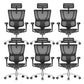 Modern Office Chair Removable Arms Adjustable Seat Height Desk Chair Black 6 Piece Set Without Footrest Clearhalo 'furn' 'furn_office_chair' 'Furniture' 'Office Chairs' 'Office Furniture' 'office_chair' 7130897