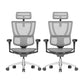 Modern Office Chair Removable Arms Adjustable Seat Height Desk Chair White 2 Piece Set Without Footrest Clearhalo 'furn' 'furn_office_chair' 'Furniture' 'Office Chairs' 'Office Furniture' 'office_chair' 7130902