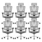 Modern Office Chair Removable Arms Adjustable Seat Height Desk Chair White 6 Piece Set Without Footrest Clearhalo 'furn' 'furn_office_chair' 'Furniture' 'Office Chairs' 'Office Furniture' 'office_chair' 7130907