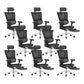 Modern Office Chair Removable Arms Adjustable Seat Height Desk Chair Black 8 Piece Set With Footrest Clearhalo 'furn' 'furn_office_chair' 'Furniture' 'Office Chairs' 'Office Furniture' 'office_chair' 7130913