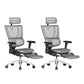 Modern Office Chair Removable Arms Adjustable Seat Height Desk Chair White 2 Piece Set With Footrest Clearhalo 'furn' 'furn_office_chair' 'Furniture' 'Office Chairs' 'Office Furniture' 'office_chair' 7130915
