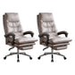 Modern Leather Office Chair Padded Arms Adjustable Seat Height Desk Chair with Wheels