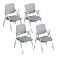 Contemporary Fixed Arms Conference Chair Mesh-back Task Chair for Office Without Writing Pad Gray 4 Piece Set Clearhalo 'furn' 'furn_office_chair' 'Furniture' 'Office Chairs' 'Office Furniture' 'office_chair' 7131041