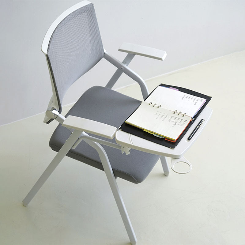 Contemporary Fixed Arms Conference Chair Mesh-back Task Chair for Office Clearhalo 'furn' 'furn_office_chair' 'Furniture' 'Office Chairs' 'Office Furniture' 'office_chair' 7131042