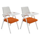 Contemporary Fixed Arms Conference Chair Mesh-back Task Chair for Office With Writing Pad Orange 2 Piece Set Clearhalo 'furn' 'furn_office_chair' 'Furniture' 'Office Chairs' 'Office Furniture' 'office_chair' 7131056