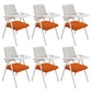 Contemporary Fixed Arms Conference Chair Mesh-back Task Chair for Office With Writing Pad Orange 6 Piece Set Clearhalo 'furn' 'furn_office_chair' 'Furniture' 'Office Chairs' 'Office Furniture' 'office_chair' 7131058