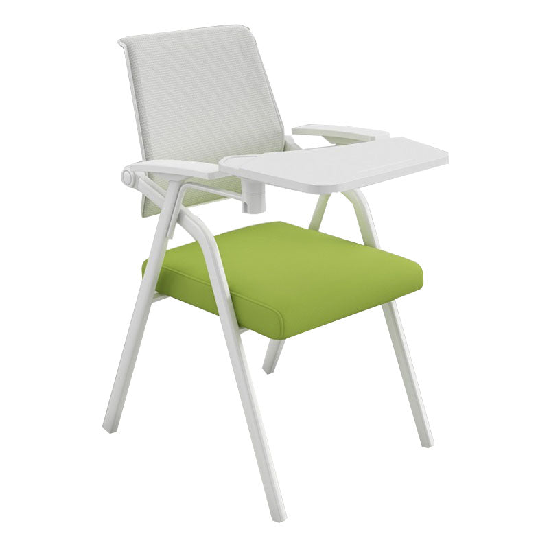 Contemporary Fixed Arms Conference Chair Mesh-back Task Chair for Office With Writing Pad Green 1 Piece Clearhalo 'furn' 'furn_office_chair' 'Furniture' 'Office Chairs' 'Office Furniture' 'office_chair' 7131065