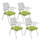 Contemporary Fixed Arms Conference Chair Mesh-back Task Chair for Office With Writing Pad Green 4 Piece Set Clearhalo 'furn' 'furn_office_chair' 'Furniture' 'Office Chairs' 'Office Furniture' 'office_chair' 7131067