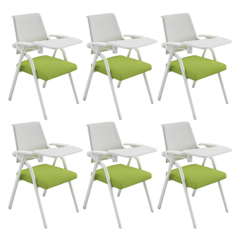 Contemporary Fixed Arms Conference Chair Mesh-back Task Chair for Office With Writing Pad Green 6 Piece Set Clearhalo 'furn' 'furn_office_chair' 'Furniture' 'Office Chairs' 'Office Furniture' 'office_chair' 7131068
