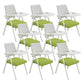 Contemporary Fixed Arms Conference Chair Mesh-back Task Chair for Office With Writing Pad Green 8 Piece Set Clearhalo 'furn' 'furn_office_chair' 'Furniture' 'Office Chairs' 'Office Furniture' 'office_chair' 7131069