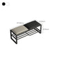 Rectangle Shoe Storage Entryway Bench Cushioned Metal Seating Bench Clearhalo 'Benches' 'Chairs & Seating' 'furn' 'furn_benches' 'Furniture' 'Living Room Furniture' 7131086