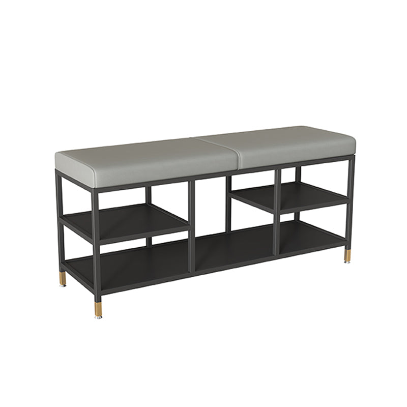 Modern Entryway Bench Cushioned Metal Seating Bench , 12.5 inch Width Clearhalo 'Benches' 'Chairs & Seating' 'furn' 'furn_benches' 'Furniture' 'Living Room Furniture' 7131125