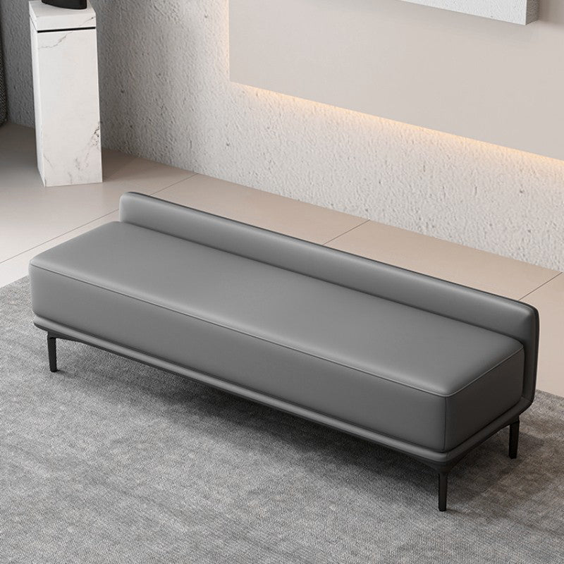 Modern Style Cushioned Seating Bench Rectangle Entryway and Bedroom Bench Dark Gray Clearhalo 'Benches' 'Chairs & Seating' 'furn' 'furn_benches' 'Furniture' 'Living Room Furniture' 7131138