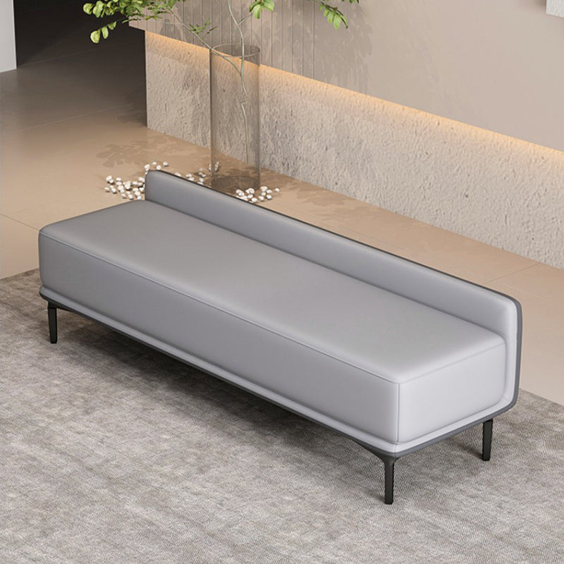 Modern Style Cushioned Seating Bench Rectangle Entryway and Bedroom Bench Light Gray Clearhalo 'Benches' 'Chairs & Seating' 'furn' 'furn_benches' 'Furniture' 'Living Room Furniture' 7131139