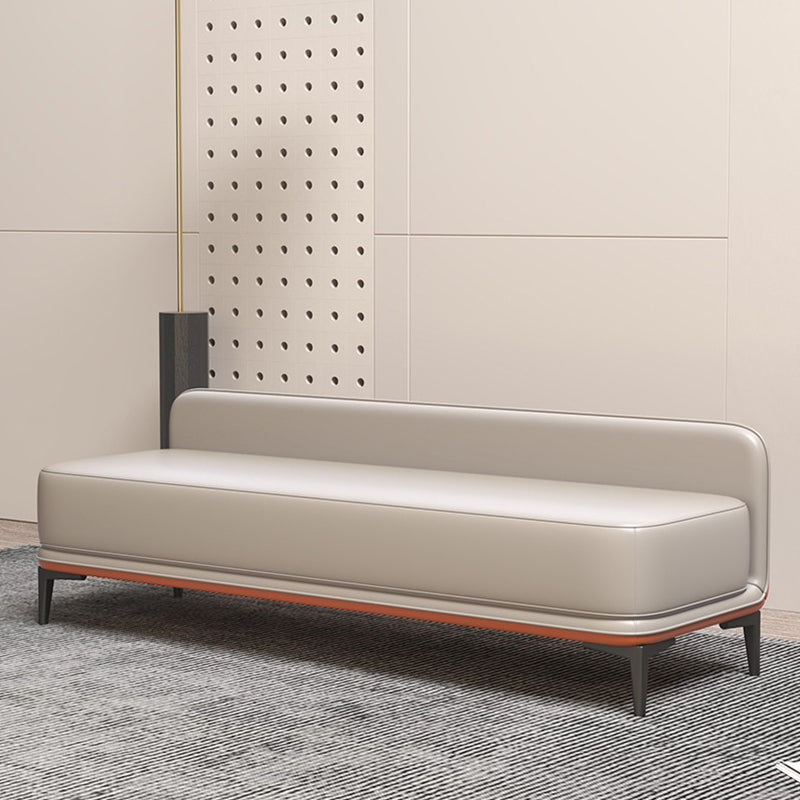 Modern Style Cushioned Seating Bench Rectangle Entryway and Bedroom Bench 35.5"L x 16"W x 22"H Orange Clearhalo 'Benches' 'Chairs & Seating' 'furn' 'furn_benches' 'Furniture' 'Living Room Furniture' 7131141