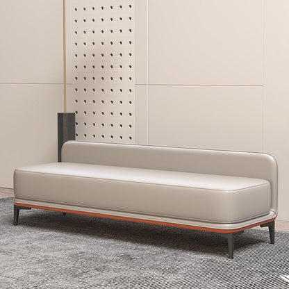 Modern Style Cushioned Seating Bench Rectangle Entryway and Bedroom Bench 35.5"L x 16"W x 22"H Orange Clearhalo 'Benches' 'Chairs & Seating' 'furn' 'furn_benches' 'Furniture' 'Living Room Furniture' 7131141