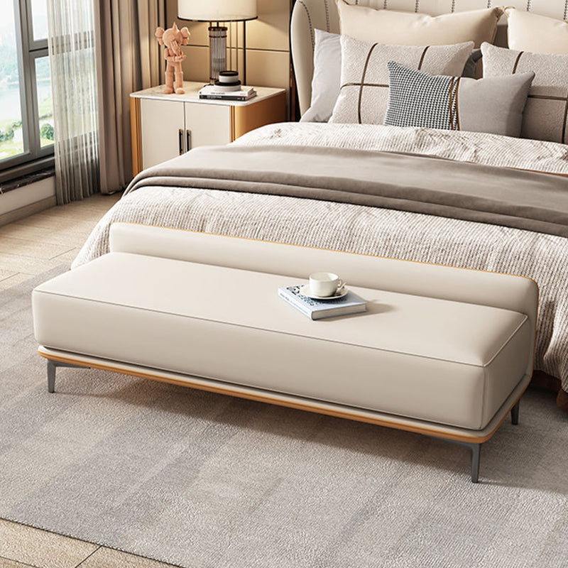 Modern Style Cushioned Seating Bench Rectangle Entryway and Bedroom Bench 69"L x 16"W x 22"H Orange Clearhalo 'Benches' 'Chairs & Seating' 'furn' 'furn_benches' 'Furniture' 'Living Room Furniture' 7131142