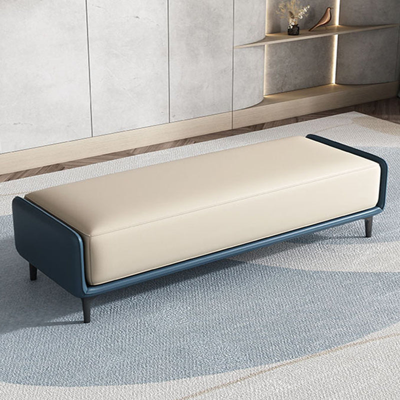 Cushioned Seating Bench Rectangle Entryway and Bedroom Bench , 16.5 inch Width Blue Clearhalo 'Benches' 'Chairs & Seating' 'furn' 'furn_benches' 'Furniture' 'Living Room Furniture' 7131157