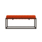 Modern Entryway Bench Cushioned Metal Rectangle Shoe Storage Seating Bench