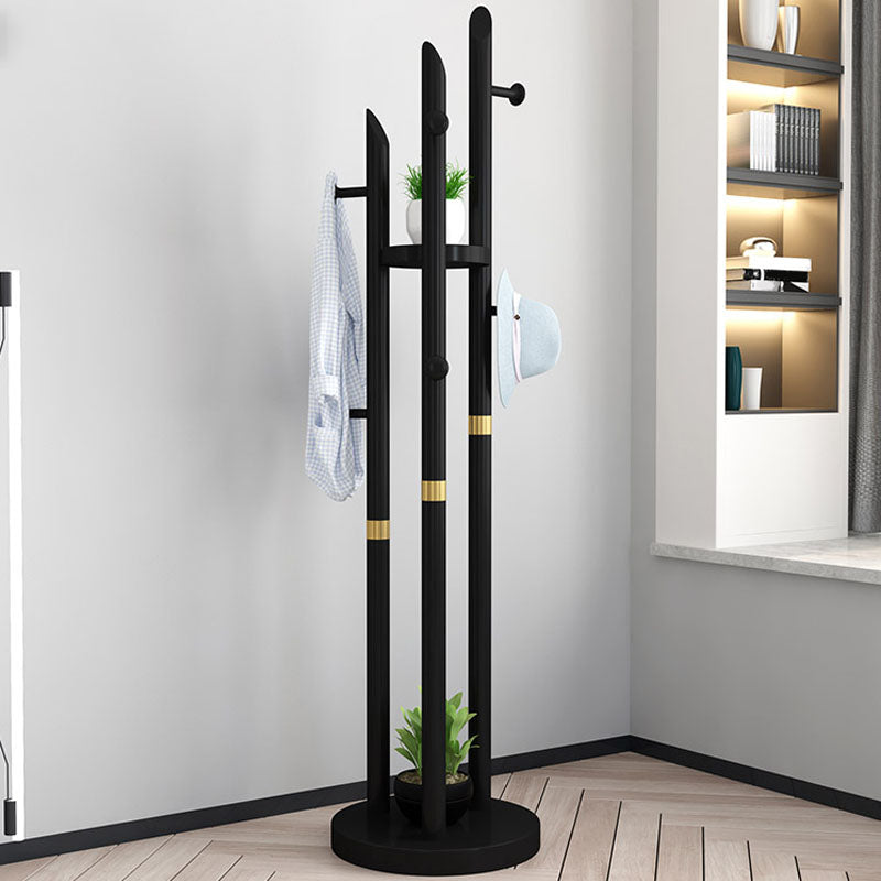 Mid Century Modern Hall Stand Wooden Hall Stand with Storage Shelf Organizer Clearhalo 'Entry & Mudroom Furniture' 'furn' 'furn_hall_tree_coat_racks' 'Furniture' 'Hall Trees & Coat Racks' 'hall_tree_coat_racks' 7131201