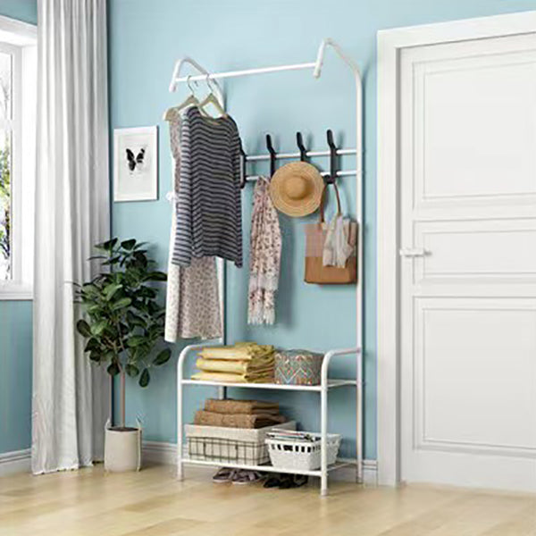 Industrial Style Hall Stand Metal Indoor Hall Stand with Hook White Clearhalo 'Entry & Mudroom Furniture' 'furn' 'furn_hall_tree_coat_racks' 'Furniture' 'Hall Trees & Coat Racks' 'hall_tree_coat_racks' 7131243