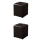 Glam Pouf Ottoman Genuine Leather Stain Resistant Upholstered Square Ottoman Coffee 2 Piece Set Clearhalo 'furn' 'furn_ottomans_poufs' 'Furniture' 'Living Room Furniture' 'Ottomans & Poufs' 'ottomans_poufs' 7131301