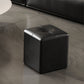 Glam Pouf Ottoman Genuine Leather Stain Resistant Upholstered Square Ottoman Clearhalo 'furn' 'furn_ottomans_poufs' 'Furniture' 'Living Room Furniture' 'Ottomans & Poufs' 'ottomans_poufs' 7131308