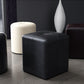 Glam Pouf Ottoman Genuine Leather Stain Resistant Upholstered Square Ottoman Clearhalo 'furn' 'furn_ottomans_poufs' 'Furniture' 'Living Room Furniture' 'Ottomans & Poufs' 'ottomans_poufs' 7131310