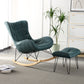 Modern Indoor Sofa Rocking Chair Nursery Rocking Chair with Ottoman Rocking Chair with Ottomans Dark Green Clearhalo 'Chairs & Seating' 'furn' 'furn_rocking_chairs' 'Furniture' 'Living Room Furniture' 'Rocking Chairs' 'rocking_chairs' 7131319