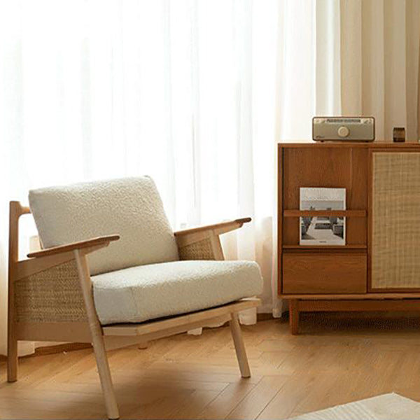 Modern Style Rattan Rocking Chair Indoor Sofa Rocking Chair for Break Clearhalo 'Chairs & Seating' 'furn' 'furn_rocking_chairs' 'Furniture' 'Living Room Furniture' 'Rocking Chairs' 'rocking_chairs' 7131342