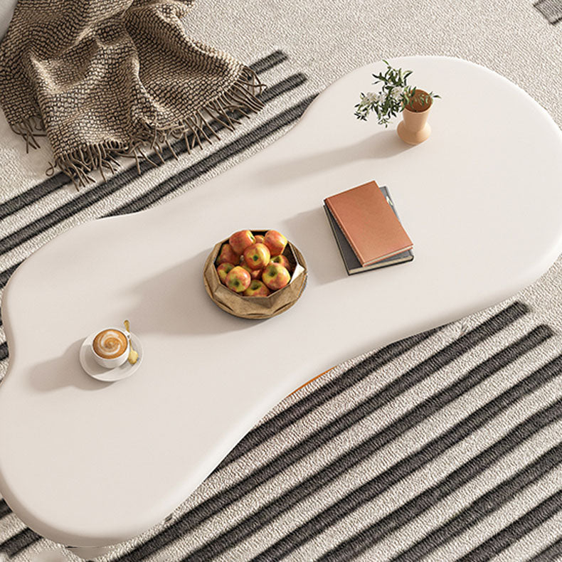 Modern White Trestle Coffee Table Geometric Manufactured Wood Cocktail Table Clearhalo 'Coffee & Accent Tables' 'Coffee Tables' 'coffee_tables' 'furn' 'furn_coffee_tables' 'Furniture' 'Living Room Furniture' 7131369