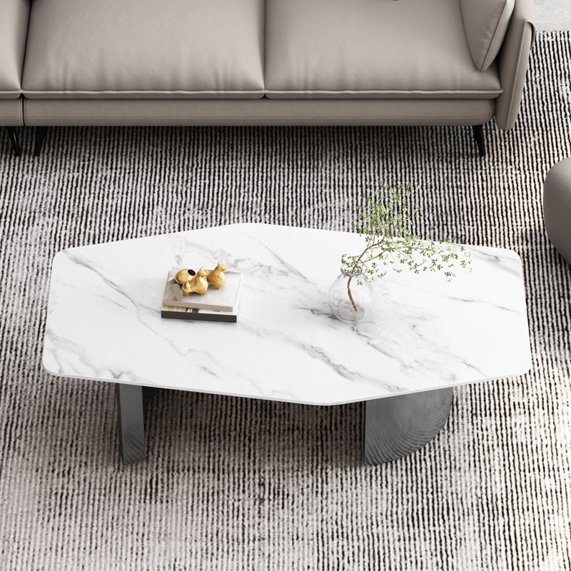 Zusammenfassung 1 Einzelkaffeetisch Stein Top Geometrischer Cocktailtisch