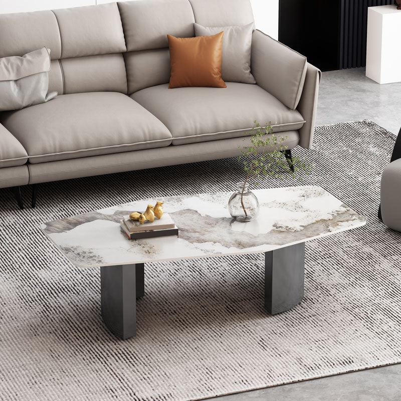 Zusammenfassung 1 Einzelkaffeetisch Stein Top Geometrischer Cocktailtisch