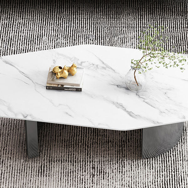 Zusammenfassung 1 Einzelkaffeetisch Stein Top Geometrischer Cocktailtisch