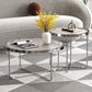 Round Cross Legs Coffee Table Stainless Steel Cocktail Table Clearhalo 'Coffee & Accent Tables' 'Coffee Tables' 'coffee_tables' 'furn' 'furn_coffee_tables' 'Furniture' 'Living Room Furniture' 7131395