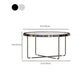 Round Cross Legs Coffee Table Stainless Steel Cocktail Table Clearhalo 'Coffee & Accent Tables' 'Coffee Tables' 'coffee_tables' 'furn' 'furn_coffee_tables' 'Furniture' 'Living Room Furniture' 7131403