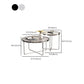 Round Cross Legs Coffee Table Stainless Steel Cocktail Table Clearhalo 'Coffee & Accent Tables' 'Coffee Tables' 'coffee_tables' 'furn' 'furn_coffee_tables' 'Furniture' 'Living Room Furniture' 7131405
