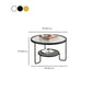 Frame Metal Coffee Table Shelf Included Round Single Cocktail Table Clearhalo 'Coffee & Accent Tables' 'Coffee Tables' 'coffee_tables' 'furn' 'furn_coffee_tables' 'Furniture' 'Living Room Furniture' 7131466