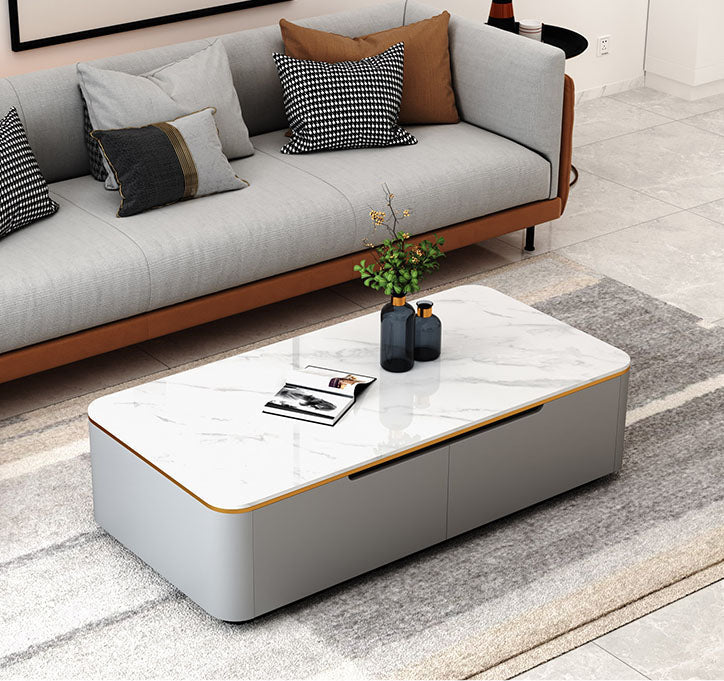 Block 1 tavolino singolo con cassetti Tavolino da cocktail moderno rettangolare