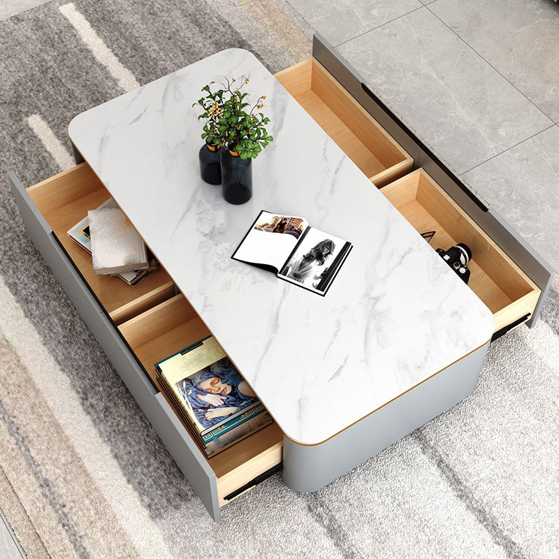 Block 1 tavolino singolo con cassetti Tavolino da cocktail moderno rettangolare