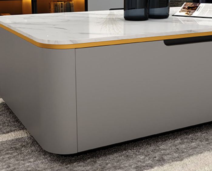 Block 1 tavolino singolo con cassetti Tavolino da cocktail moderno rettangolare