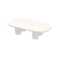 Modern 4 Legs Cocktail Table Oval Engineered Wood Coffee Table - White Clearhalo 'Coffee & Accent Tables' 'Coffee Tables' 'coffee_tables' 'furn' 'furn_coffee_tables' 'Furniture' 'Living Room Furniture' 7131488